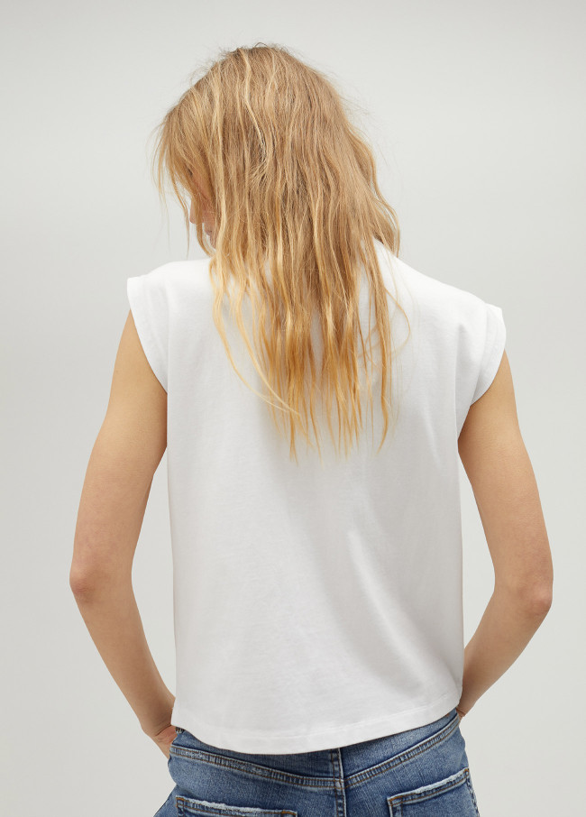 T-shirt strass aux épaules