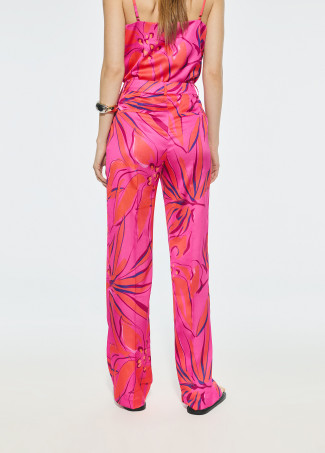 Pantaloni Fluidi Stampa Floreale