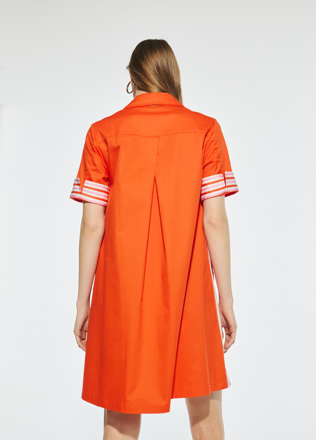 Vestido Camisero corto manga corta