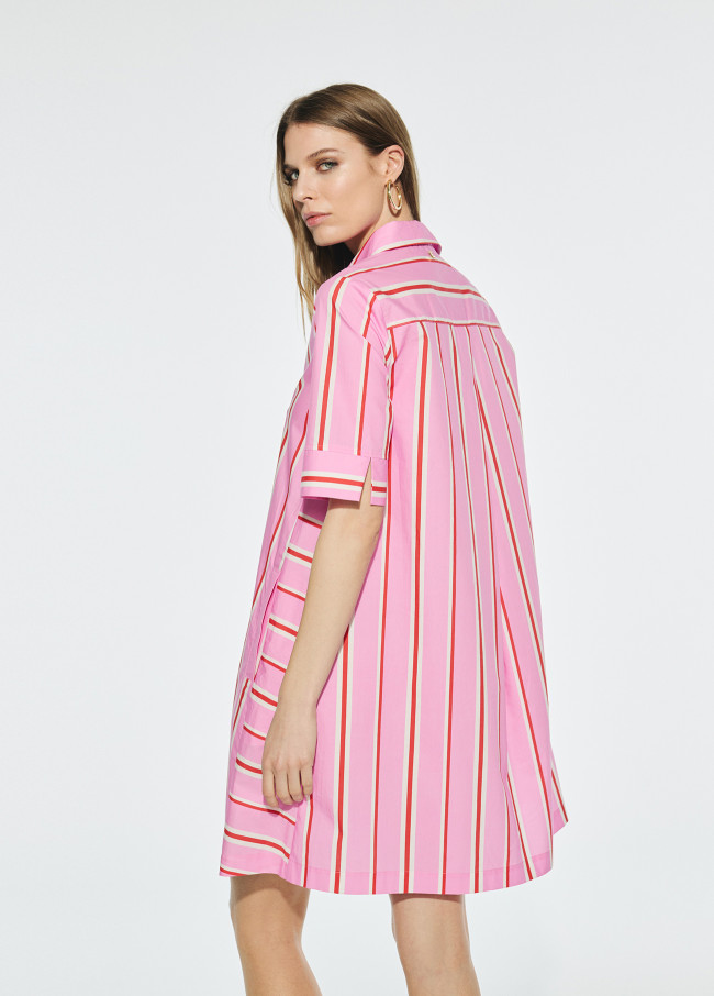 Vestido Camisero corto manga corta