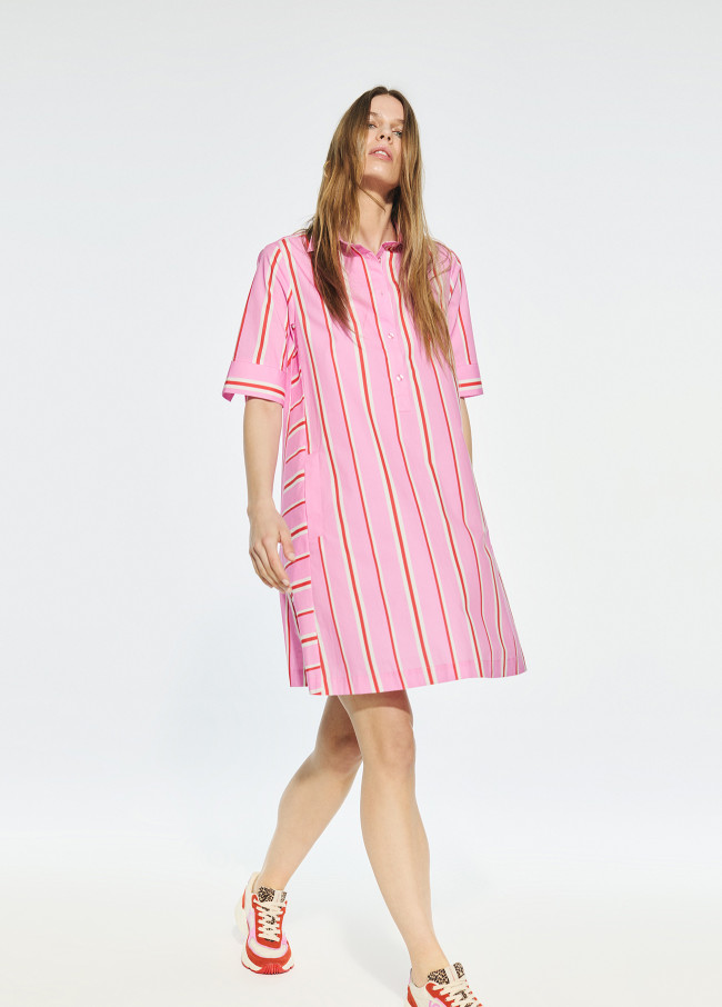 Vestido Camisero corto manga corta