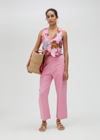 Pantaloni culotte rosa