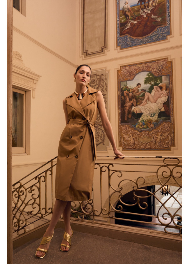 Westen-Kleid in Wickeloptik