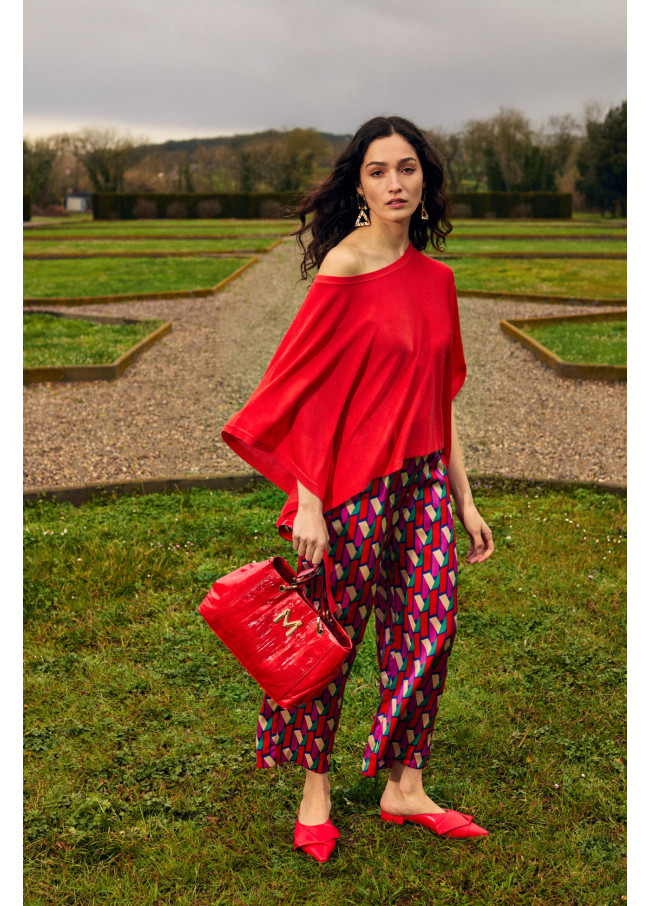 Pull en maille à manches cape