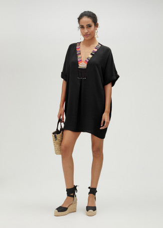 Vestito corto con strass