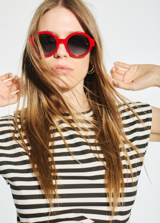 Gafa redonda combinada color de acetato de celulosa