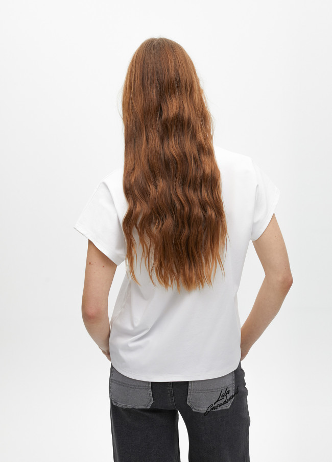 Sleeveless T-shirt with placement print