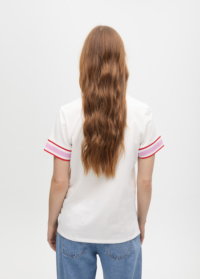 Lola T-shirt rib sleeve detail