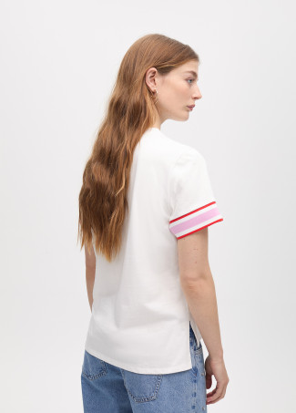 Lola T-shirt rib sleeve detail