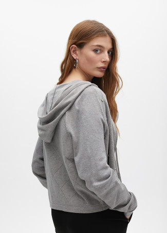 Gilet à fermeture éclair avec détails en perles