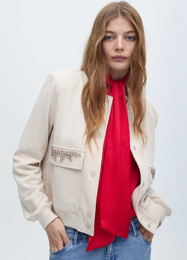 Bomber detalle bolsillos joya