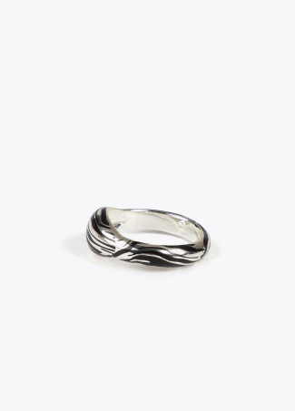 Pack of two-tone animal print rings