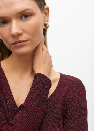 Two-tone animal print double hoop earrings