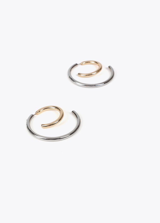 Pendientes espiral bicolor