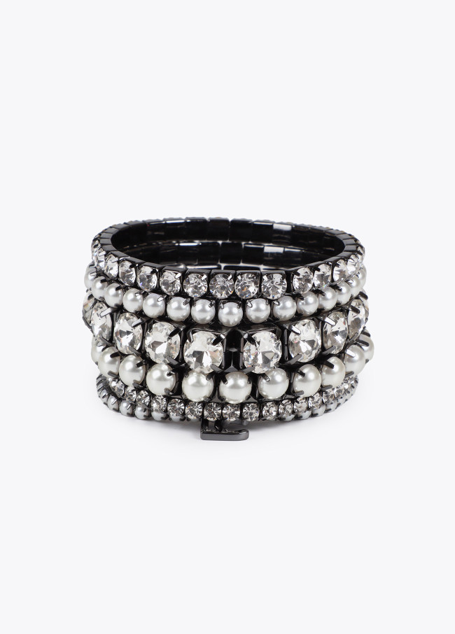 Set elastische Armbänder mit Schmuck- und...