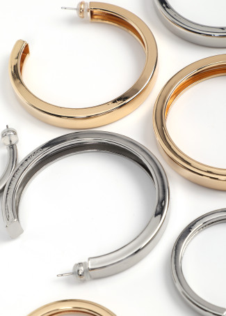Large hoop earrings