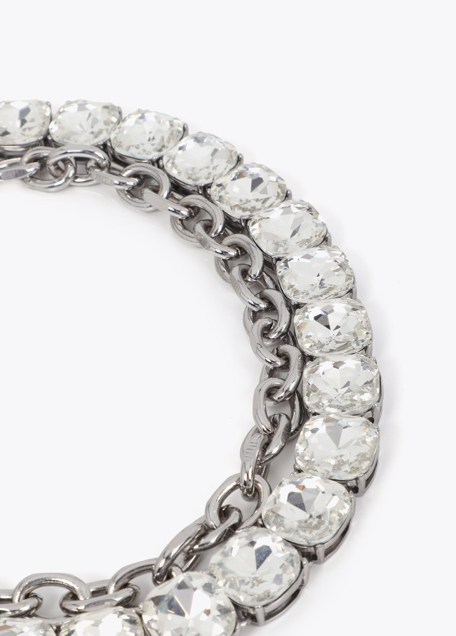 Pack of double short rhinestone and chain...