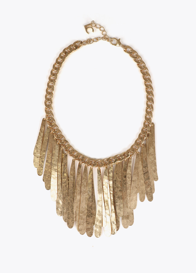 Collar babero flecos metalicos