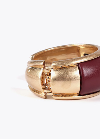 Kombiniertes Armband mit Leder-Effekt