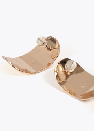 Goldene facettierte Ohrringe - Lola Casademunt