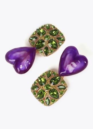 Pendientes joya corazón