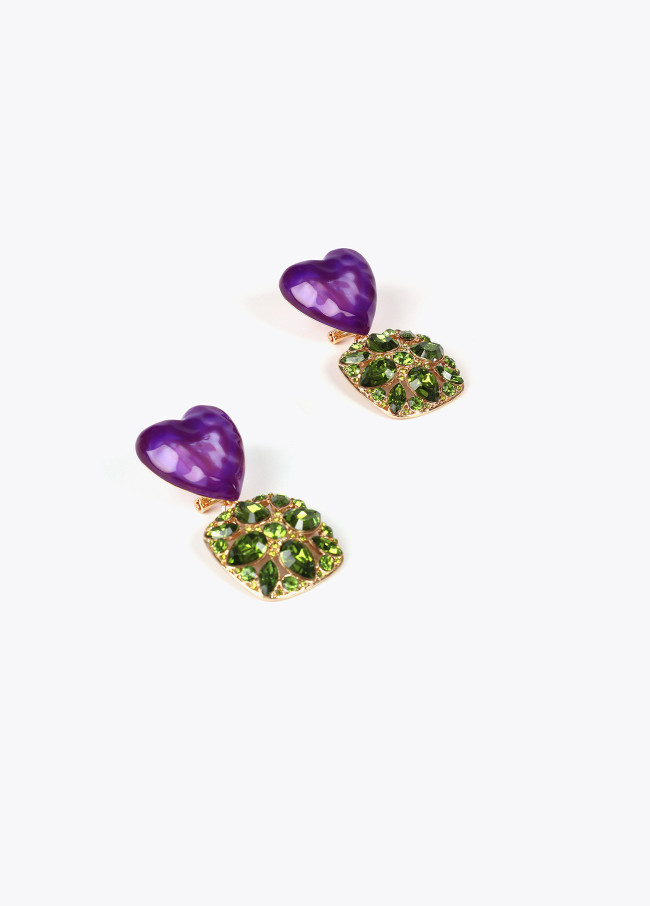 Pendientes joya corazón
