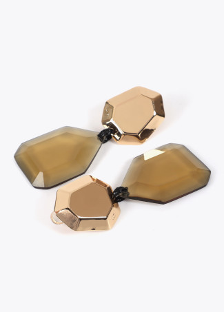 Contrast geometric earrings
