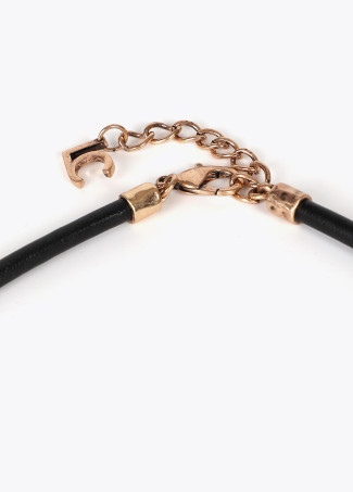 Collar cordón corazón efecto cristal