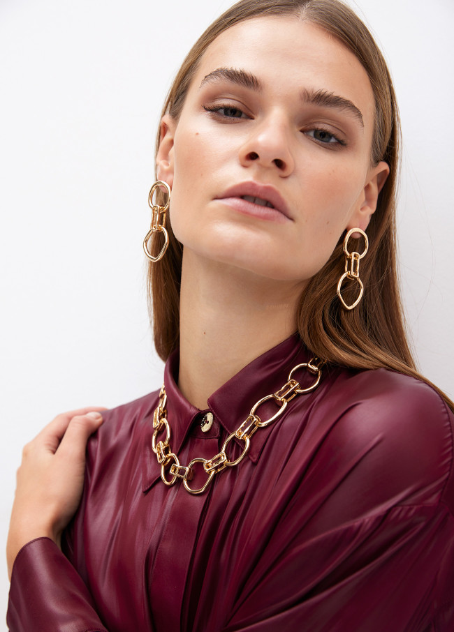 Collana Corta Maglie Arrotondate