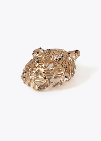 Tiger head brooch