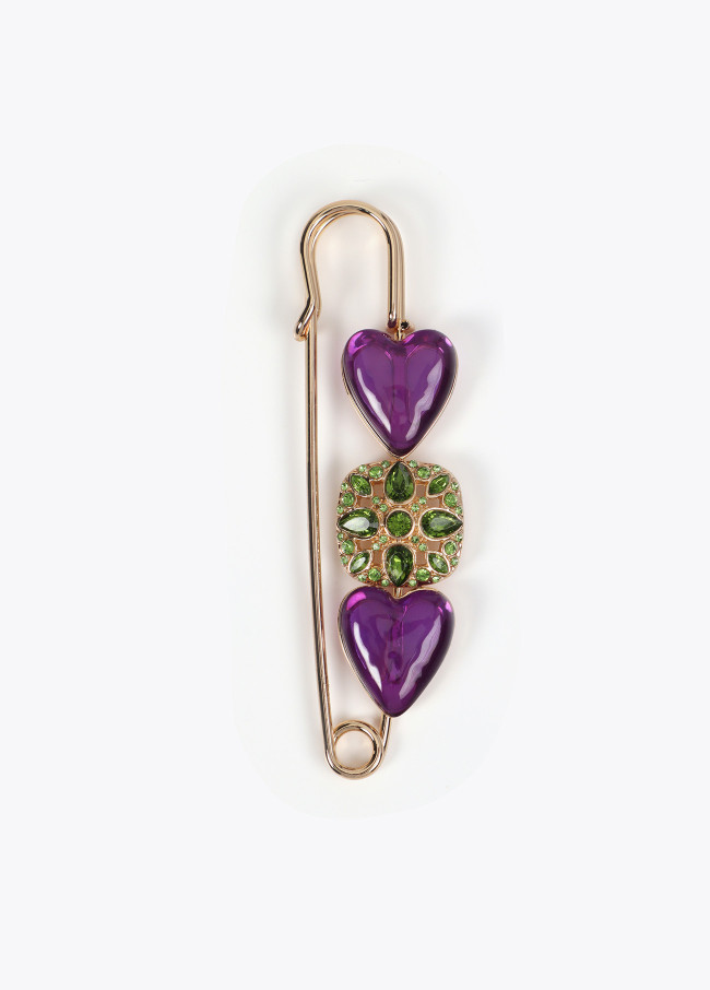 Broche corazon y joya