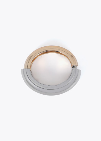 Rigid two-tone metal bangle