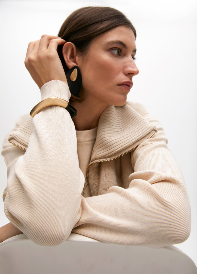 Two-tone square bracelet
