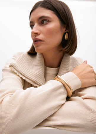 Two-tone square bracelet