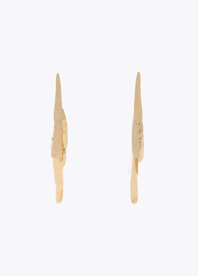 Metallic fringe earrings