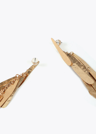 Metallic fringe earrings