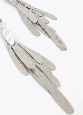 Metallic fringe earrings