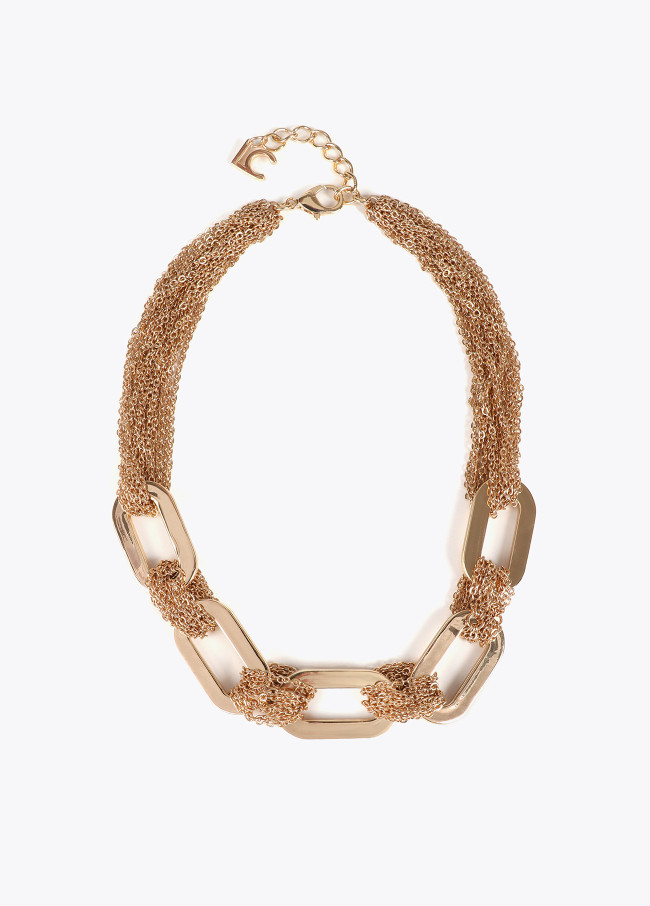 Collar corto engarzado multi cadenitas