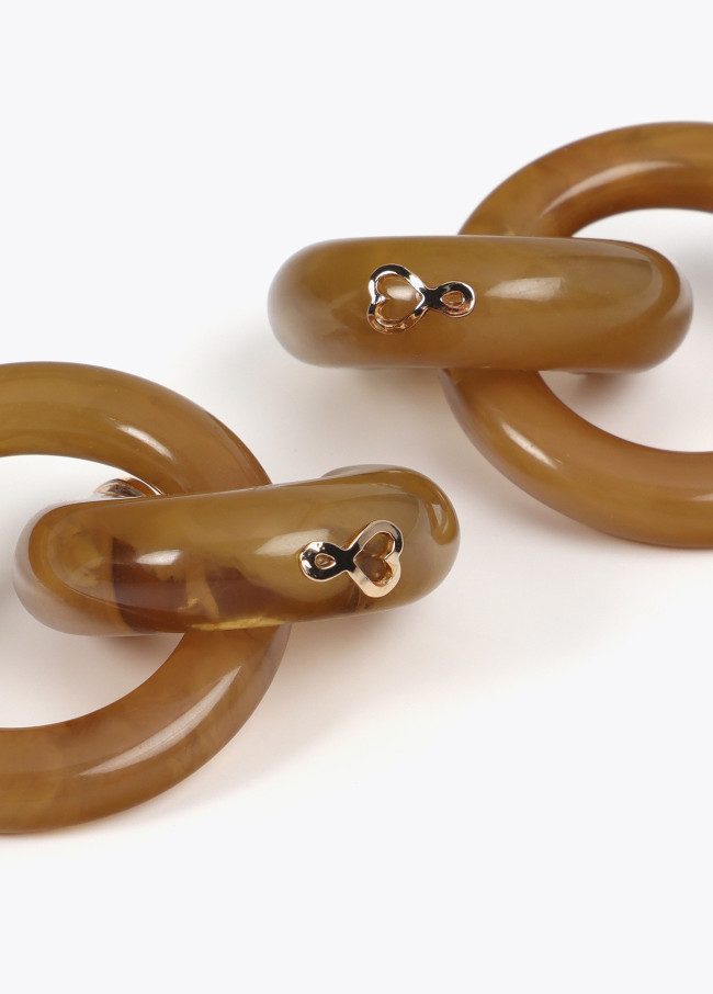 Acrylic earrings with front hoop