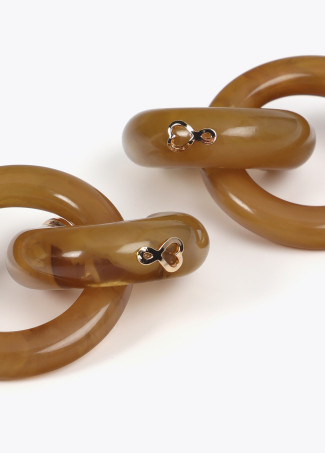 Acrylic earrings with front hoop