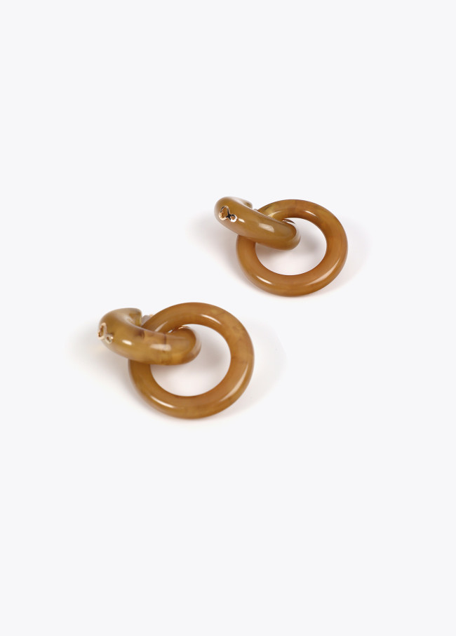 Pendientes acrilico aro frontal