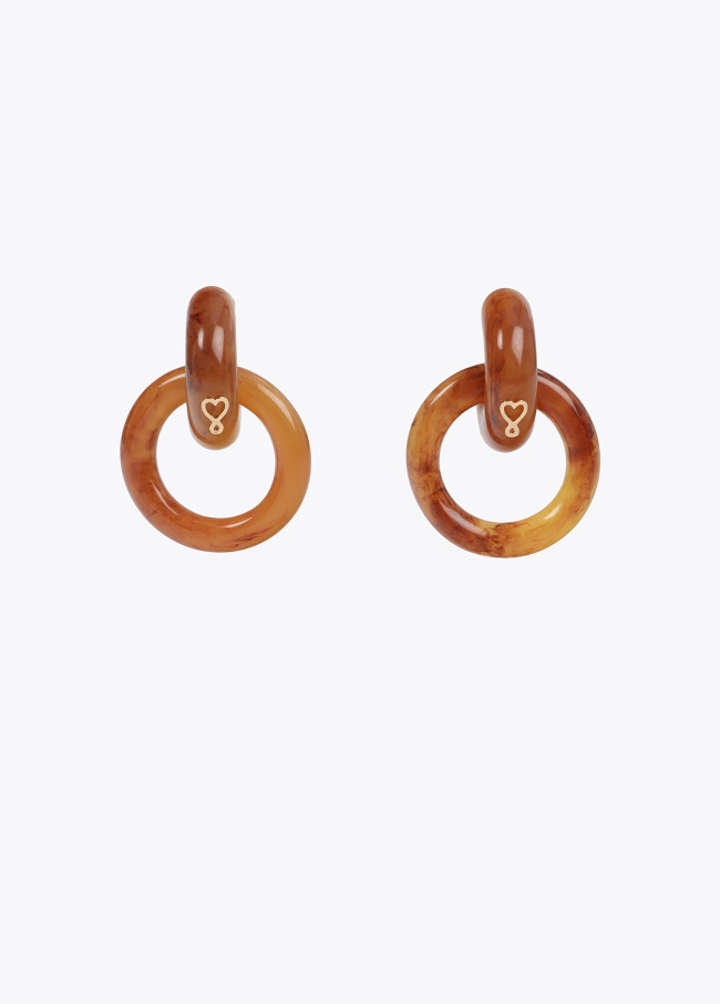 Pendientes acrilico aro frontal