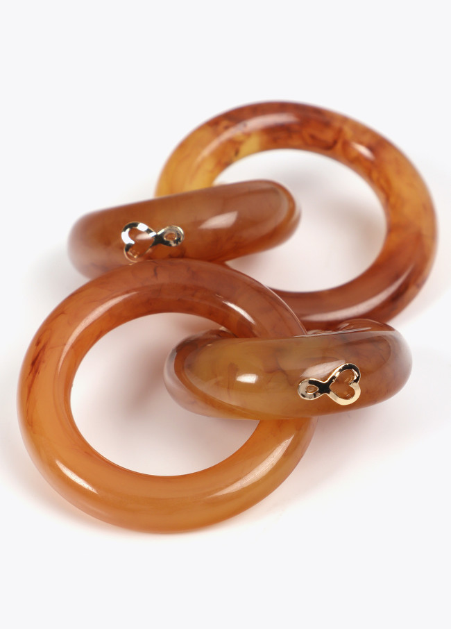 Acrylic earrings with front hoop