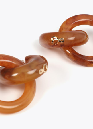 Acrylic earrings with front hoop