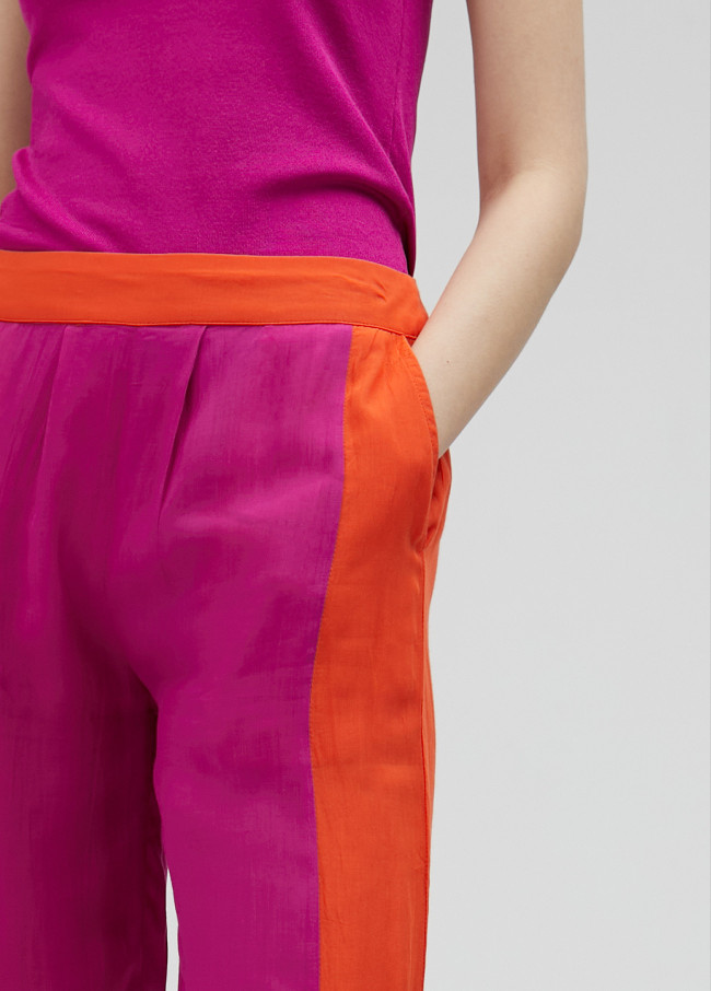 Pantalón fluido bicolor