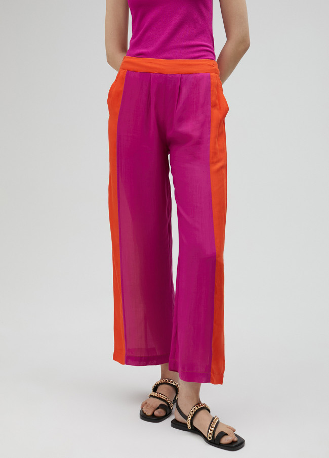 Pantaloni morbidi bicolori