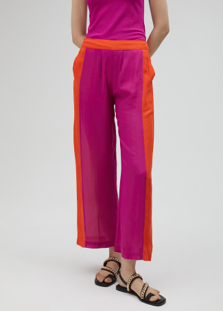 Pantaloni morbidi bicolori