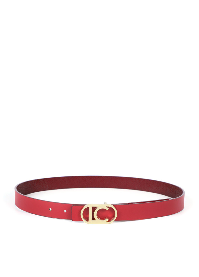 Reversible belt with snakeskin texture