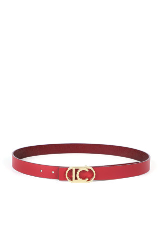 Reversible belt with snakeskin texture