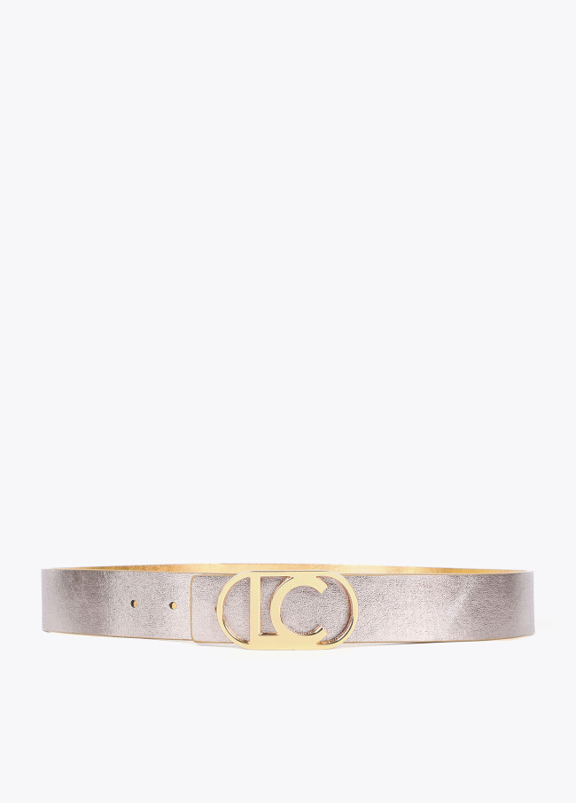 Ceinture Réversible Boucle Ovale Métallique
